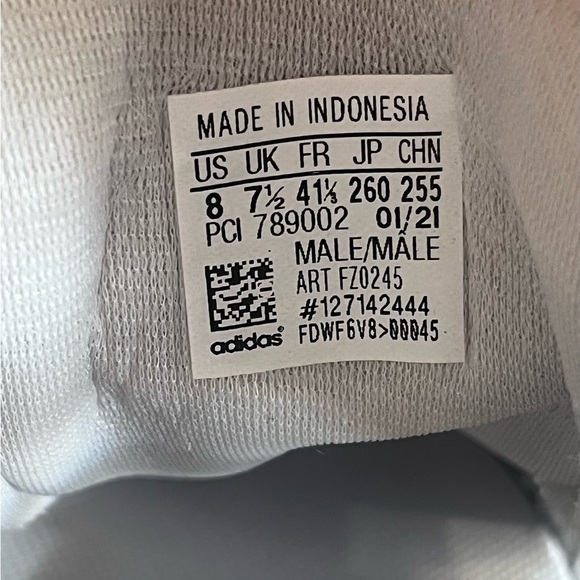 Adidas Women's Clear and White Superstar Sneakers Women9.5 Men8 - Picture 5 of 11